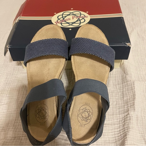 Women’s Hokus Pokus Jenny Wedge Sandals Denim- 6M - Picture 11 of 13